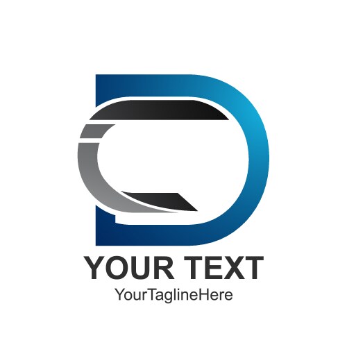 Initial letter cd logo design template element Vector Image
