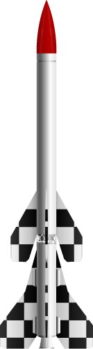 Two-stage rocket vector image