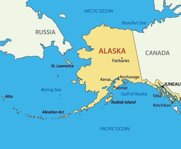 Alaska - map vector image