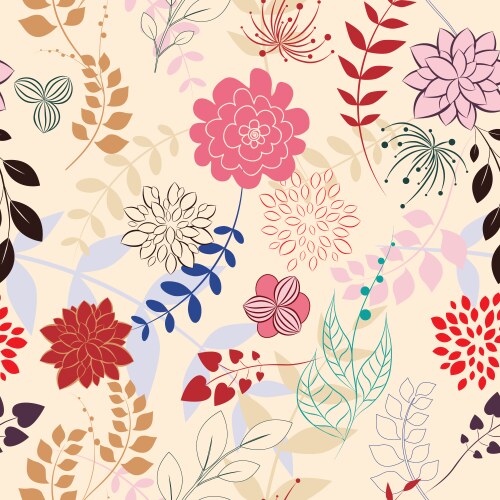 Floral Seamless Pattern Vector Image