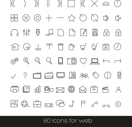 Pixel icons Royalty Free Vector Image - VectorStock