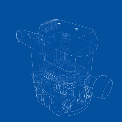 outline milling machine vector image