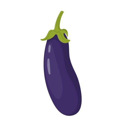 Cartoon groovy eggplant vegetable retro character Vector Image