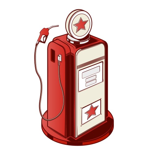 Gas pump retro Royalty Free Vector Image - VectorStock