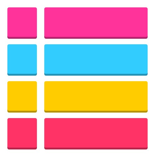 Flat blank icon empty internet color button Vector Image