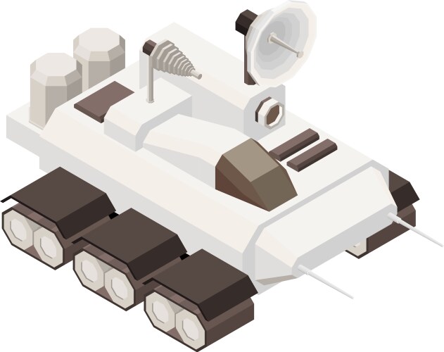 Curiosity mars rover cartoon colored clipart Vector Image