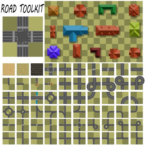 Road Construction Toolkit Vector Image