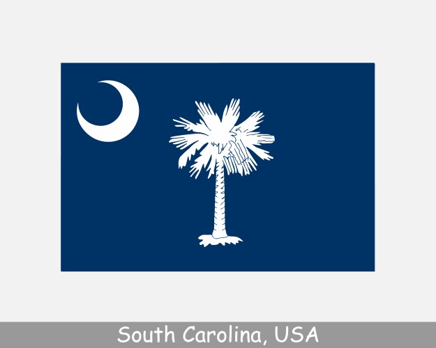 South Carolina State Flag Vector Image