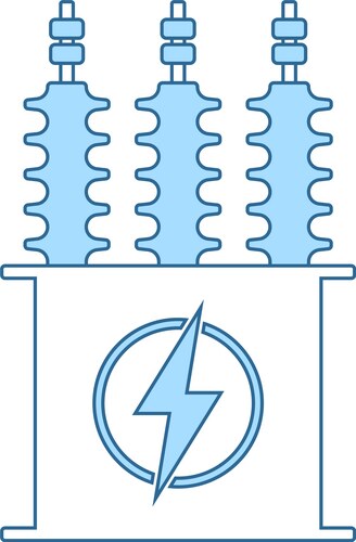 electric transformer icon vector image