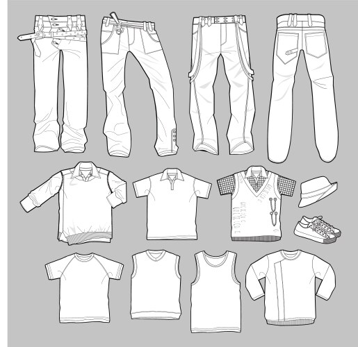 Apparel templates vector image