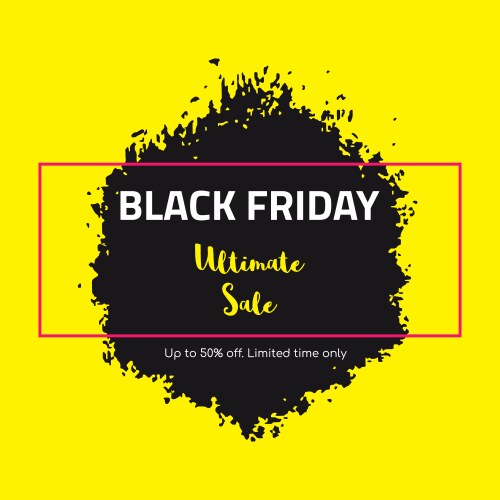 Black friday sale banner vector image