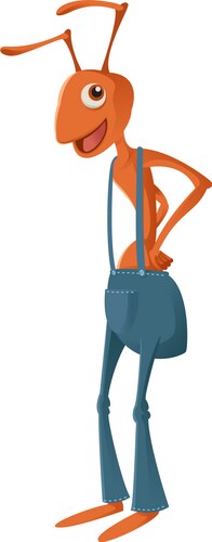 Cartoon ant standing Vector Images & Graphics for Commercial Use ...
