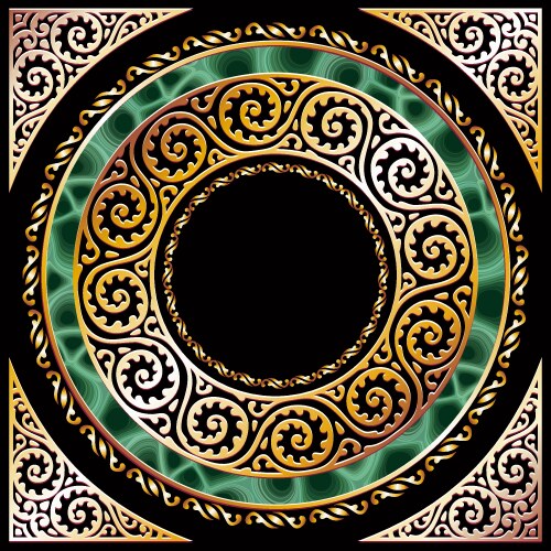 Decorative gold frame Royalty Free Vector Image
