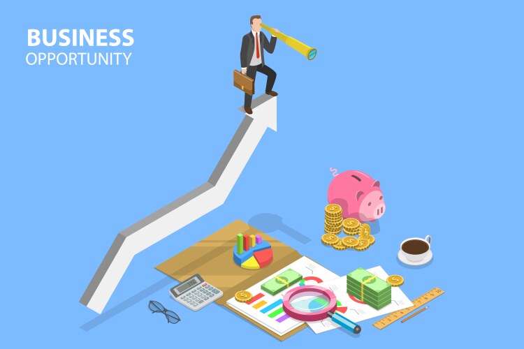 3d isometric flat conceptual Royalty Free Vector Image