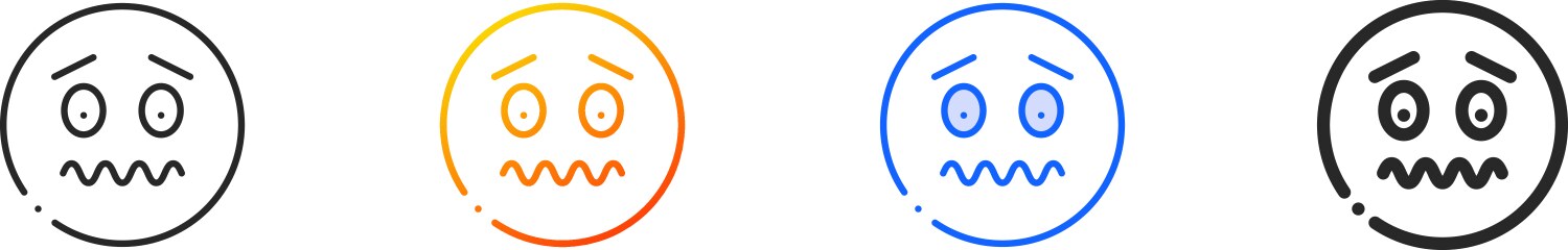 Botox iconthin linear gradient blue stroke Vector Image