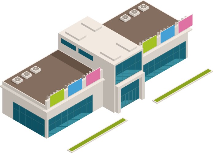 Family store building Royalty Free Vector Image