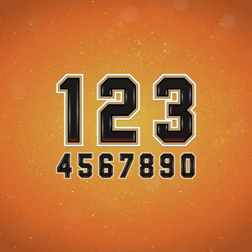 sport style numbers vector image