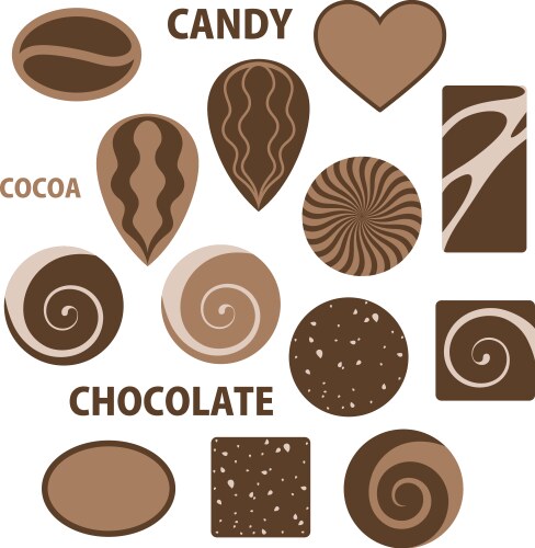 Chocolate candies Royalty Free Vector Image - VectorStock