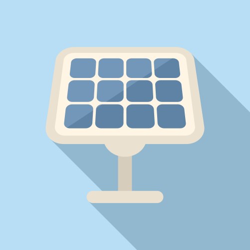 Array solar panel icon flat heat grid sun – Royalty-Free Vector ...