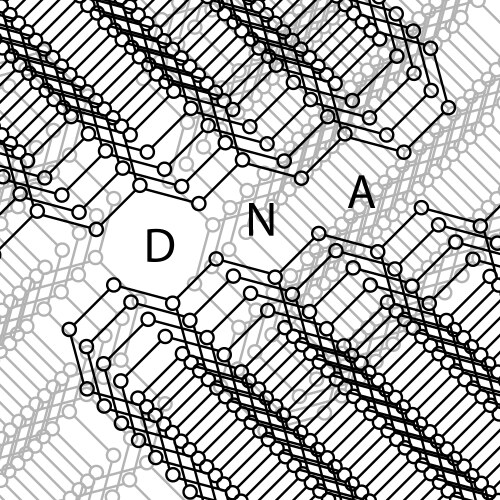 Dna design over white background vector image