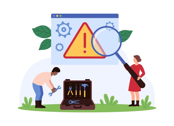 Error 404 page not found notification window vector image