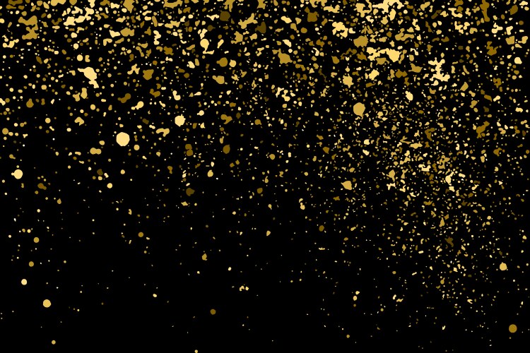 Gold glitter falling stars background Royalty Free Vector