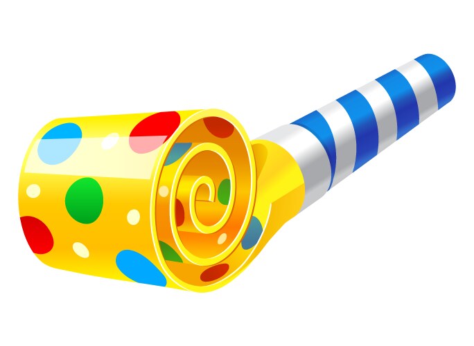 Colorful Party Horn Vector Image