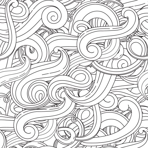 Sea wave seamless pattern isolated on white Vector Image