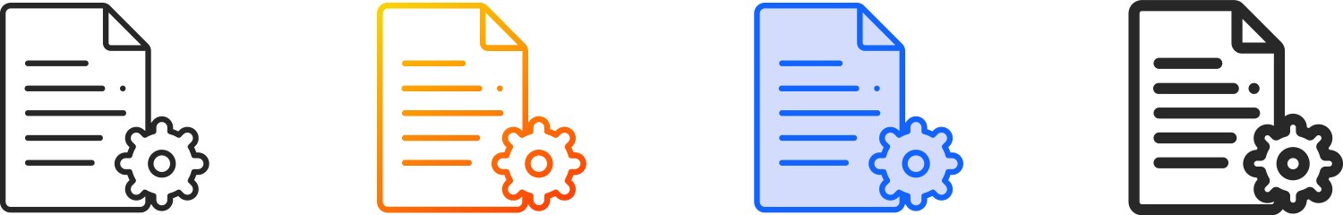 File iconthin linear gradient blue stroke Vector Image