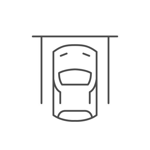 parking lot line outline icon vector