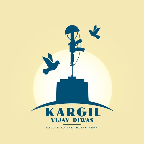 26th july kargil vijay diwas success background vector image