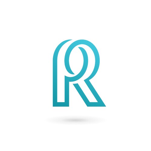 Letter r logo icon design template elements vector image