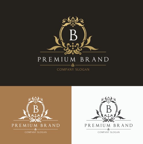 Elegant Crest & Logo Templates Vector Image