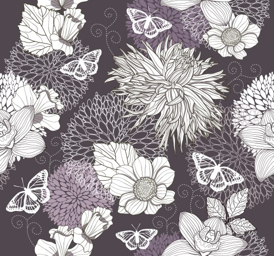 Seamless floral pattern Royalty Free Vector Image