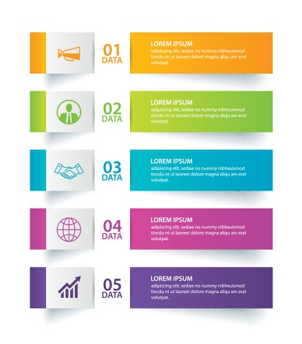 Business infographic tab Royalty Free Vector Image