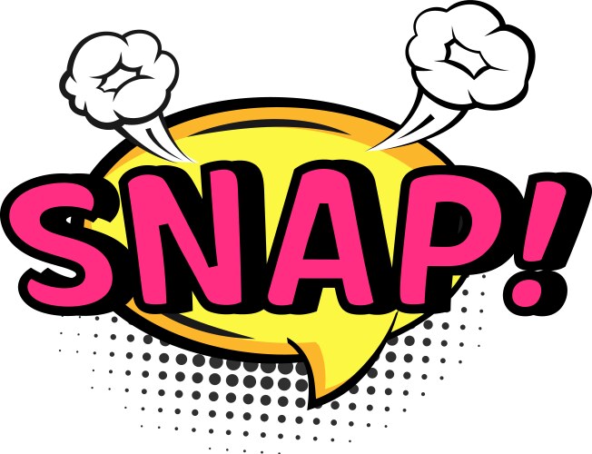 Snap sound in comic magazine book vector image