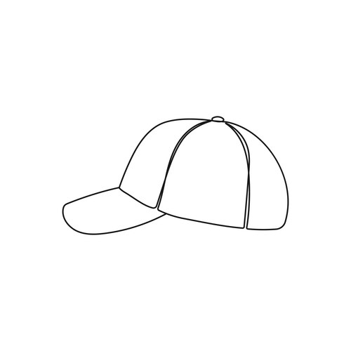 Baseball cap one continuous line drawing Vector Image