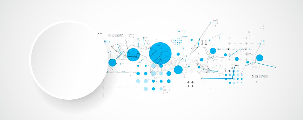 technology background with plexus effect big data vector