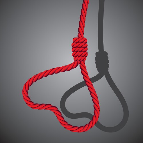 Heart and Noose Symbol Vector Image
