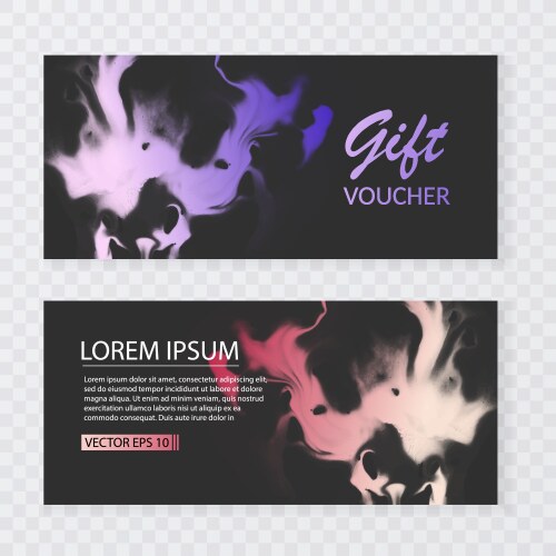 Set of beautiful business cards gift Vector Image
