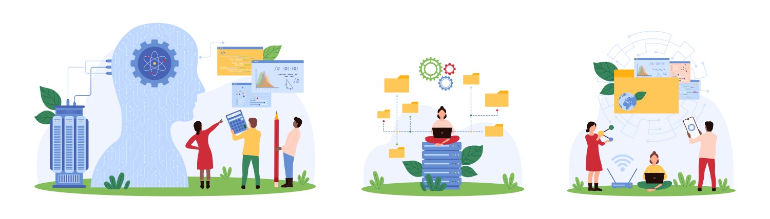 Data upload sharing and processing with ai vector image