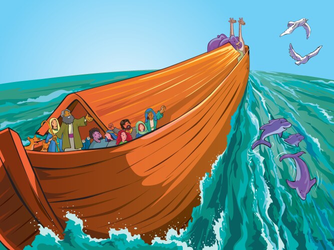 Noahs Ark Cartoon Noah Vector Images Over 370