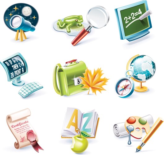 Cartoon icons Royalty Free Vector Image - VectorStock