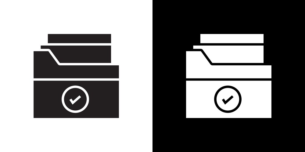 Files and folders security icon simple symbol vector image