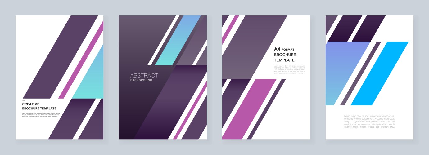 Minimal brochure templates abstract background vector image