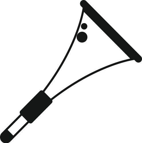Plastic vuvuzela horn blowing making noise Vector Image