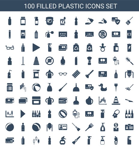 Plastic icons (36855121) – Free Vector | VectorStock