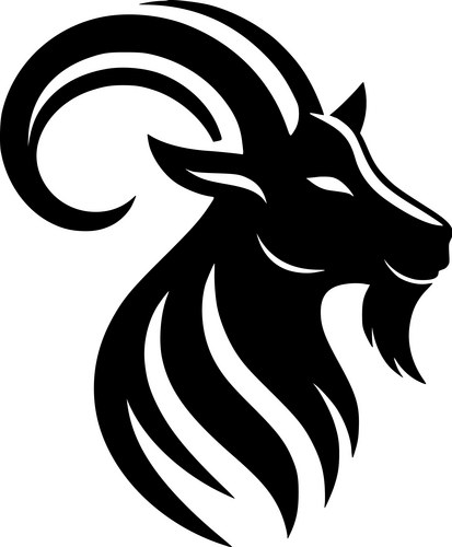Goat Silhouette Logo - Capricorn Symbol Vector Image
