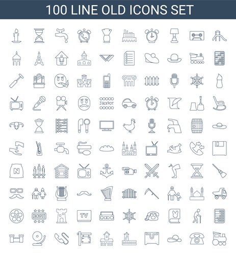 49 old icons (36983509) – Free Vector | VectorStock