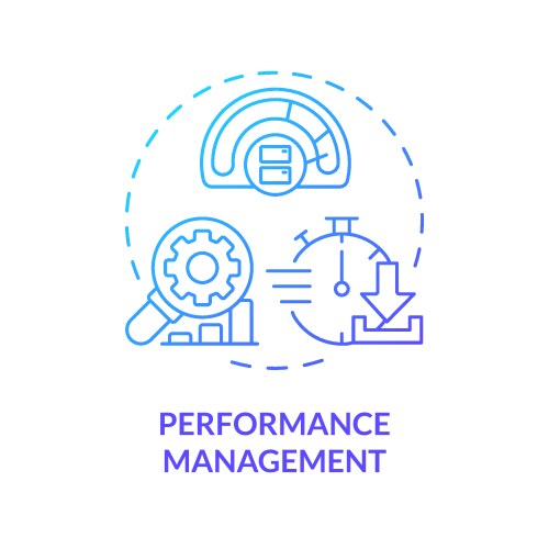 Email management blue gradient concept icon Vector Image